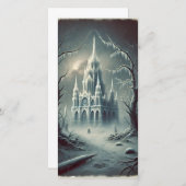 Rare Kaart van een donkere besneeuwde winteravond (Voorkant / Achterkant)