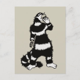 Rare kat schedel masker grillig gotisch briefkaart