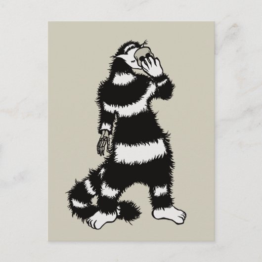 Rare kat schedel masker grillig gotisch briefkaart (Voorkant)