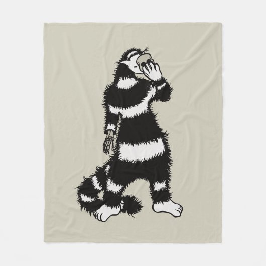 Rare kat schedel masker grillig gotisch fleece deken (Voorkant)