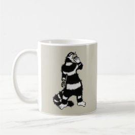 Rare kat schedel masker grillig gotisch koffiemok