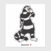 Rare kat schedel masker grillig gotisch sticker (Vel)