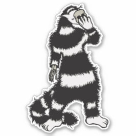 Rare kat schedel masker grillig gotisch sticker