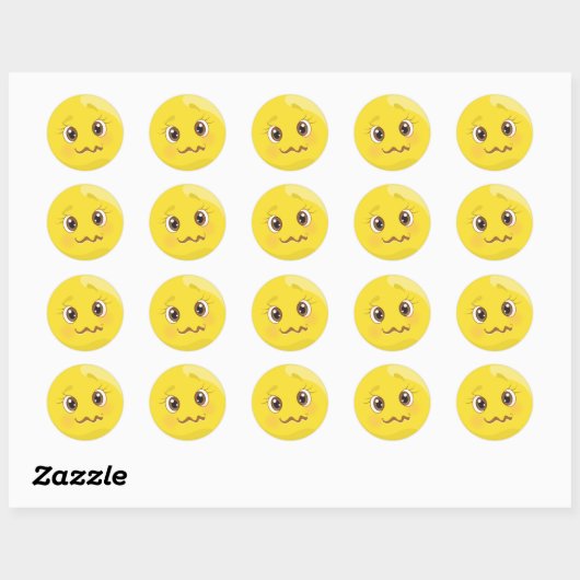 Rare Kleine Emoji Gezicht Stickers (Vel)