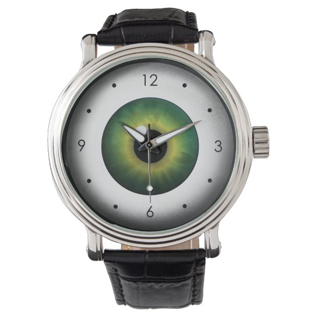 Rare koele groene ogen oogbal aangepaste polshorlo horloge (Voorkant)