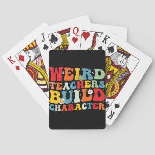 Rare leraar Bouw karakter Groovy leraar Pokerkaarten