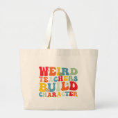 Rare leraar bouwen karakter groovy leraar grote tote bag (Voorkant)