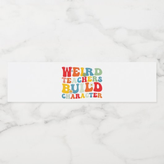 Rare leraar bouwen karakter groovy leraar waterfles etiket (Enkel label)