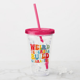 Rare leraar bouwt karakter Groovy leraar Acryl Drinkbeker