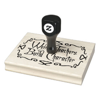 Rare Leraars Bouwen Karakter Grappig Onderwijs Ple Rubberstempel