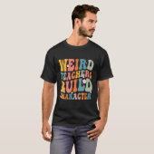 Rare leraren bouwen karakter grappige retro leraar t-shirt (Voorkant volledig)