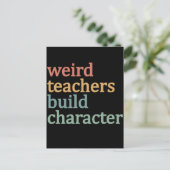 Rare leraren bouwen karakter retro leraar briefkaart (Staand voorkant)