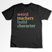Rare leraren bouwen karakter retro leraar t-shirt