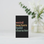 Rare leraren bouwen karakter retro leraar visitekaartje (Staand voorkant)