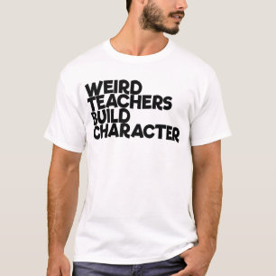 Rare leraren bouwen karakter t-shirt