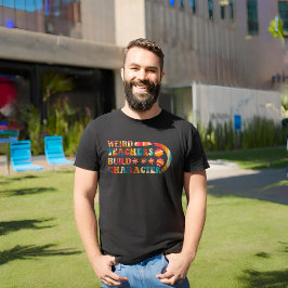 Rare leraren bouwen karakter t-shirt