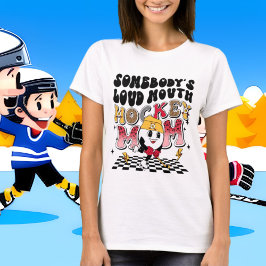 rare luidop-hockey Mam-woordkunst T-shirt