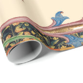 RARE MIDDELEEUWSE BESTIARY HUNTER KAT, VOGEL EN VA CADEAUPAPIER (Rol Hoek)