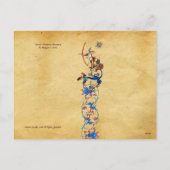 RARE MIDDELEEUWSE BESTIARY Konijn Rijden op een Wi Feestdagenkaart (Achterkant)