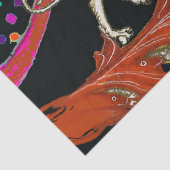 RARE MIDDELEEUWSE BESTIARY Konijn Rijden op een Wi Tissuepapier (Detail)