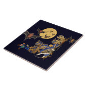 RARE MIDDELEEUWSE BESTIARY, VOGEL, VLEERMUIZEN IN TEGELTJE (Zijkant)