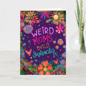 Rare Moeders Grappig Leuk Hart Bloemen Kaart (Voorkant)