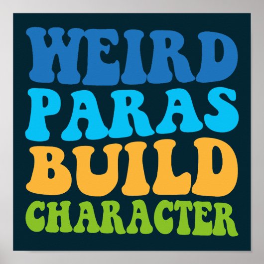 Rare Paras Build karakter Paraprofessional Grappig Poster (Voorkant)