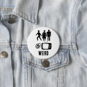 RARE Persoon Vrouw Man Camera TV Ronde Button 7,6 Cm (In situ)