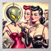 rare pulp sci-fi meisjes poster (Voorkant)