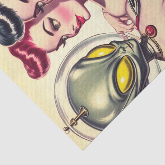  rare pulp sci-fi meisjes tissuepapier (Detail)