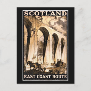 Rare Scotland Vintage Travel Poster hersteld Briefkaart