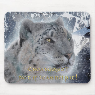 Rare Snow Leopard & Mountains Mousemat Muismat