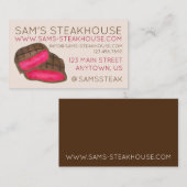 Rare Steak Steakhouse Restaurant Food Chef Visitekaartje (Voorkant / Achterkant)