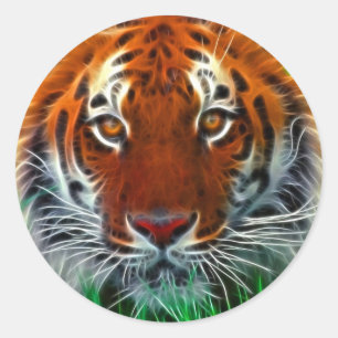 Rare Sumatran Tiger uit Indonesië Ronde Sticker