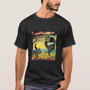 Rare Surrealist Cat Kitten Kat  Stijl D T-shirt