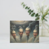 Rare Swirling Heads Briefkaart (Staand voorkant)