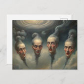 Rare Swirling Heads Briefkaart (Voorkant / Achterkant)