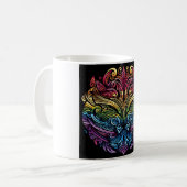 rare tribale regenboog mok (Voorkant links)
