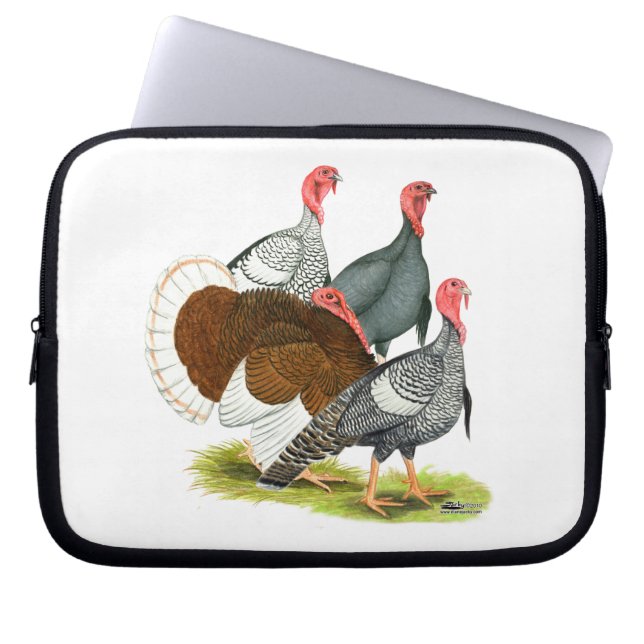 Rare Turkey Kwartet Laptop Sleeve (Voorkant)