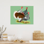 Rare Turkey Kwartet Poster (Keuken)