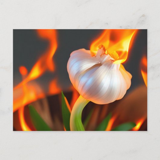 Rare Vlammende Knoflook Ansichtkaart Briefkaart (Voorkant)