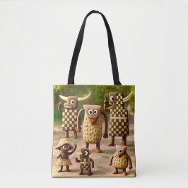 Rare Vrienden – Poster van Forest Checker & Dots C Tote Bag