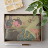 Rare vrouwen meisjes onder het Zee collage decoupa Tissuepapier (Geschenk)