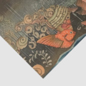 Rare vrouwen meisjes onder het Zee collage decoupa Tissuepapier (Detail)