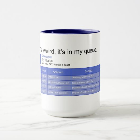 rare wachtrij mok (Midden)