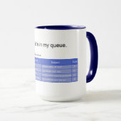 rare wachtrij mok (Voorkant rechts)