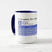 rare wachtrij mok (Voorkant links)