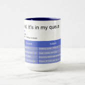 rare wachtrij mok (Midden)