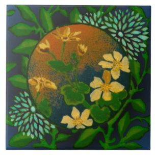 Rare Wedgwood Barbotine Slip Painted Repro van 188 Tegeltje