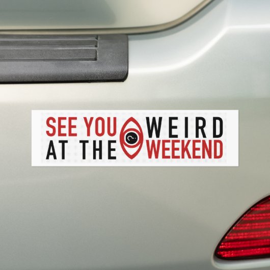 Rare Weekend Bumpersticker (Op auto)